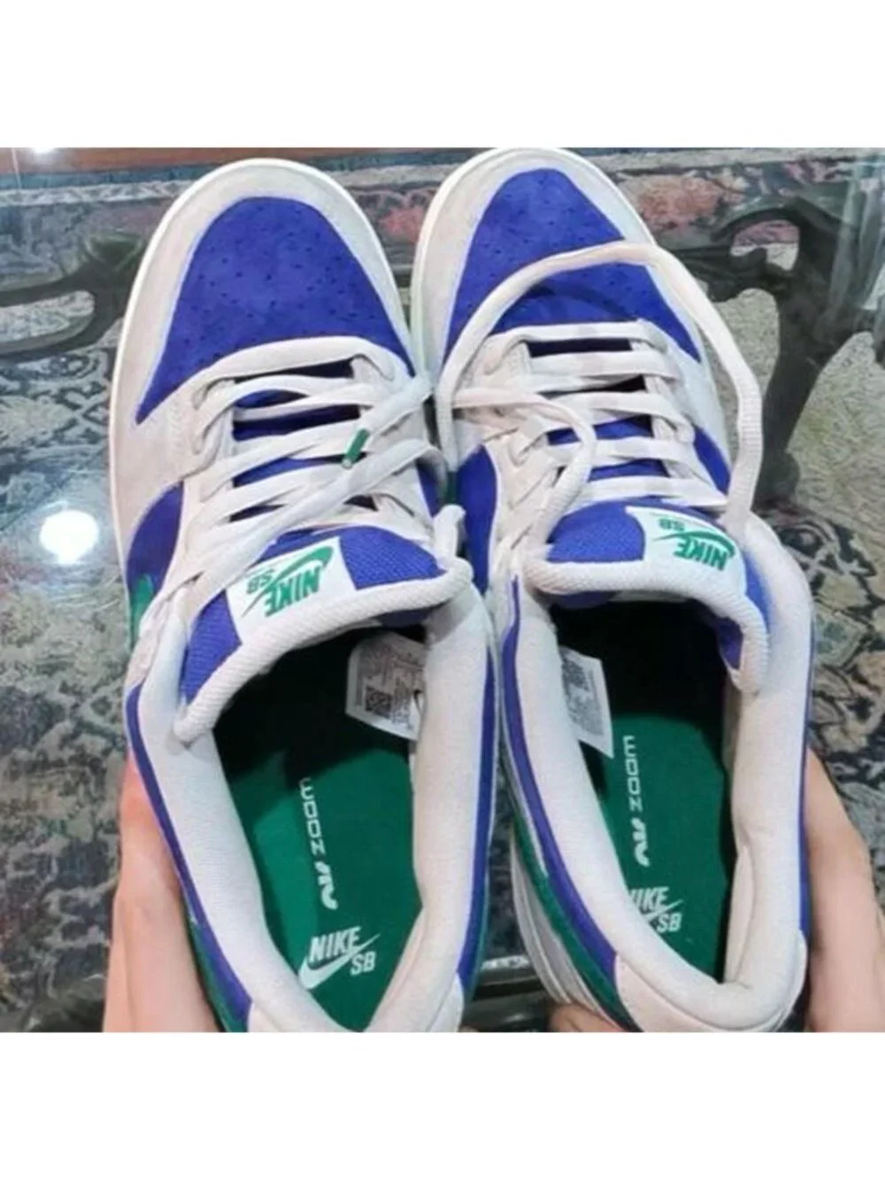 Nike SB Dunk Low Pro Deep Royal Green White Gum HF3704-001 - Mens 13